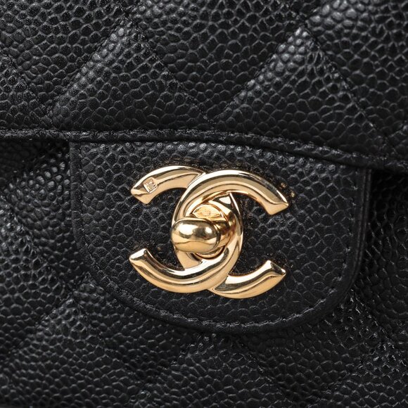 Chanel Small Black Caviar Classic Double Flap Bag - Picture 9 of 16